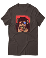 T-Shirt Αντρικό - Monkey Glasses - Color Thumbnail Καφέ