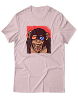 T-Shirt Αντρικό - Monkey Glasses - Color Thumbnail Απαλό Ροζ