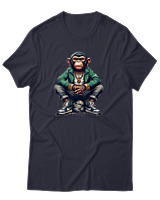 T-Shirt Αντρικό - Monkey Rapper - Color Thumbnail Σκούρο Μπλε