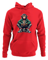 Φούτερ με κουκούλα - Monkey Rapper - Color Thumbnail Κόκκινο