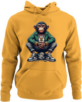 Φούτερ με κουκούλα - Monkey Rapper - Color Thumbnail Κίτρινο Χρυσό