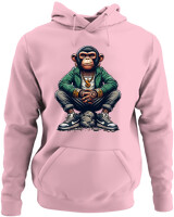 Φούτερ με κουκούλα - Monkey Rapper - Color Thumbnail Pink