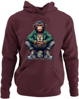 Φούτερ με κουκούλα - Monkey Rapper - Color Thumbnail Marron