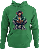 Φούτερ με κουκούλα - Monkey Rapper - Color Thumbnail Kelly Green