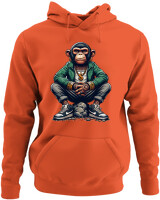 Φούτερ με κουκούλα - Monkey Rapper - Color Thumbnail Πορτοκαλί