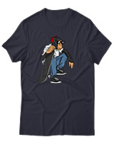 T-Shirt Αντρικό - Monkey Skate - Color Thumbnail Σκούρο Μπλε