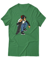T-Shirt Αντρικό - Monkey Skate - Color Thumbnail Πράσινο