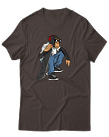 T-Shirt Αντρικό - Monkey Skate - Color Thumbnail Καφέ