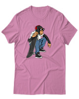 T-Shirt Αντρικό - Monkey Skate - Color Thumbnail Ροζ