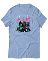T-Shirt Αντρικό - Monkey Wall Brick - Color Thumbnail Γαλάζιο