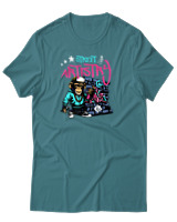 T-Shirt Αντρικό - Monkey Wall Brick - Color Thumbnail Μπλε Πράσινο