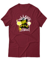 T-Shirt Αντρικό - Mood Smile - Color Thumbnail Σκούρο Κόκκινο