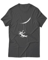 T-Shirt Αντρικό - Moon Astronaut - Color Thumbnail Ανθρακί