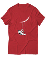 T-Shirt Αντρικό - Moon Astronaut - Color Thumbnail Κόκκινο