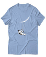 T-Shirt Αντρικό - Moon Astronaut - Color Thumbnail Γαλάζιο