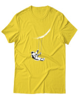 T-Shirt Αντρικό - Moon Astronaut - Color Thumbnail Χρυσό Κίτρινο