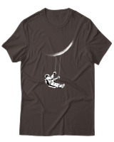 T-Shirt Αντρικό - Moon Astronaut - Color Thumbnail Καφέ