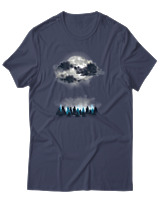 T-Shirt Αντρικό - Moon Forest - Color Thumbnail Μπλε Γκρι