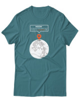 T-Shirt Αντρικό - Moon Reviews - Color Thumbnail Μπλε Πράσινο