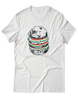 T-Shirt Αντρικό - Moon Watermelon - Color Thumbnail Άσπρο