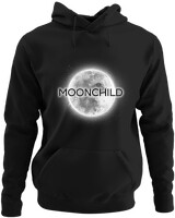 Φούτερ με κουκούλα - Moonchild - Color Thumbnail Μαύρο