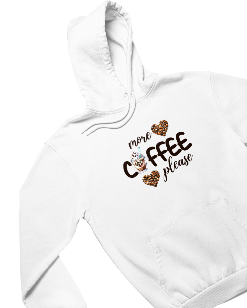 Φούτερ με κουκούλα Αντρικό - More Coffee Please - Image 1