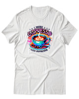 T-Shirt Αντρικό - More Espresso Less Depresso - Color Thumbnail Άσπρο