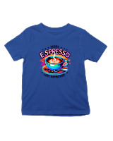 T-Shirt  Παιδικό - More Espresso Less Depresso - Color Thumbnail Μπλε Ρουά