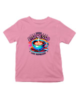 T-Shirt  Παιδικό - More Espresso Less Depresso - Color Thumbnail Ροζ