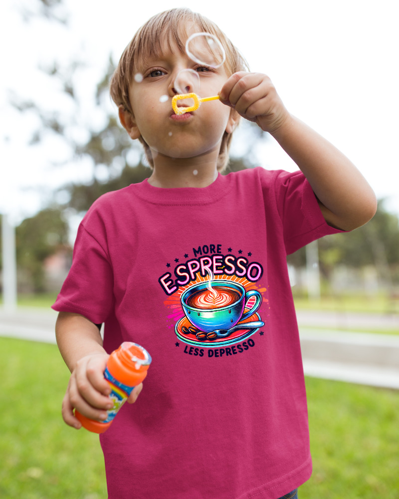T-Shirt  Παιδικό - More Espresso Less Depresso - Image 2