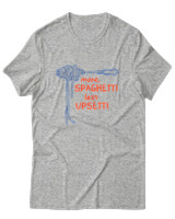 T-Shirt Unisex - More Spaghetti Less Upsetti - Color Thumbnail Γκρι Μελανζέ