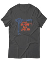 T-Shirt Unisex - More Spaghetti Less Upsetti - Color Thumbnail Ανθρακί
