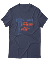 T-Shirt Unisex - More Spaghetti Less Upsetti - Color Thumbnail Μπλε Γκρι
