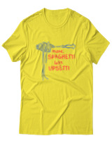 T-Shirt Unisex - More Spaghetti Less Upsetti - Color Thumbnail Κίτρινο