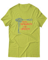 T-Shirt Unisex - More Spaghetti Less Upsetti - Color Thumbnail Λαχανί