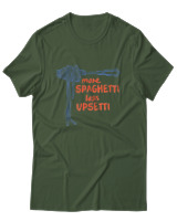 T-Shirt Unisex - More Spaghetti Less Upsetti - Color Thumbnail Κυπαρισσί