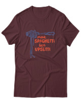 T-Shirt Unisex - More Spaghetti Less Upsetti - Color Thumbnail Μπορντό