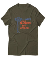 T-Shirt Unisex - More Spaghetti Less Upsetti - Color Thumbnail Χακί