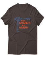 T-Shirt Unisex - More Spaghetti Less Upsetti - Color Thumbnail Καφέ