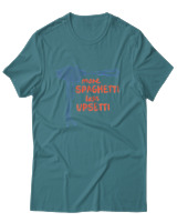 T-Shirt Unisex - More Spaghetti Less Upsetti - Color Thumbnail Μπλε Πράσινο