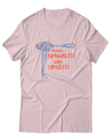 T-Shirt Unisex - More Spaghetti Less Upsetti - Color Thumbnail Απαλό Ροζ