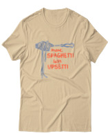 T-Shirt Unisex - More Spaghetti Less Upsetti - Color Thumbnail Μπεζ