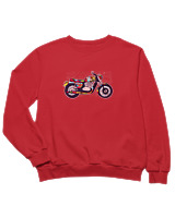 Φούτερ χωρίς κουκούλα Παιδικό - Motorcycle - Color Thumbnail Κόκκινο