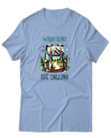 T-Shirt Αντρικό - Mountains Are Calling Bag - Color Thumbnail Γαλάζιο