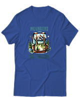 T-Shirt Αντρικό - Mountains Are Calling Bag - Color Thumbnail Μπλε Ρουά