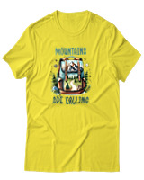 T-Shirt Αντρικό - Mountains Are Calling Bag - Color Thumbnail Κίτρινο