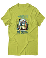 T-Shirt Αντρικό - Mountains Are Calling Bag - Color Thumbnail Λαχανί