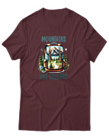 T-Shirt Αντρικό - Mountains Are Calling Bag - Color Thumbnail Μπορντό