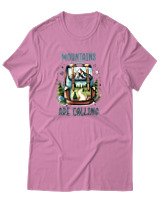 T-Shirt Αντρικό - Mountains Are Calling Bag - Color Thumbnail Ροζ