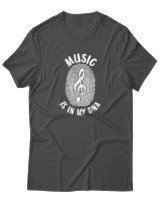 T-Shirt Αντρικό - Music Is In My Dna - Color Thumbnail Ανθρακί